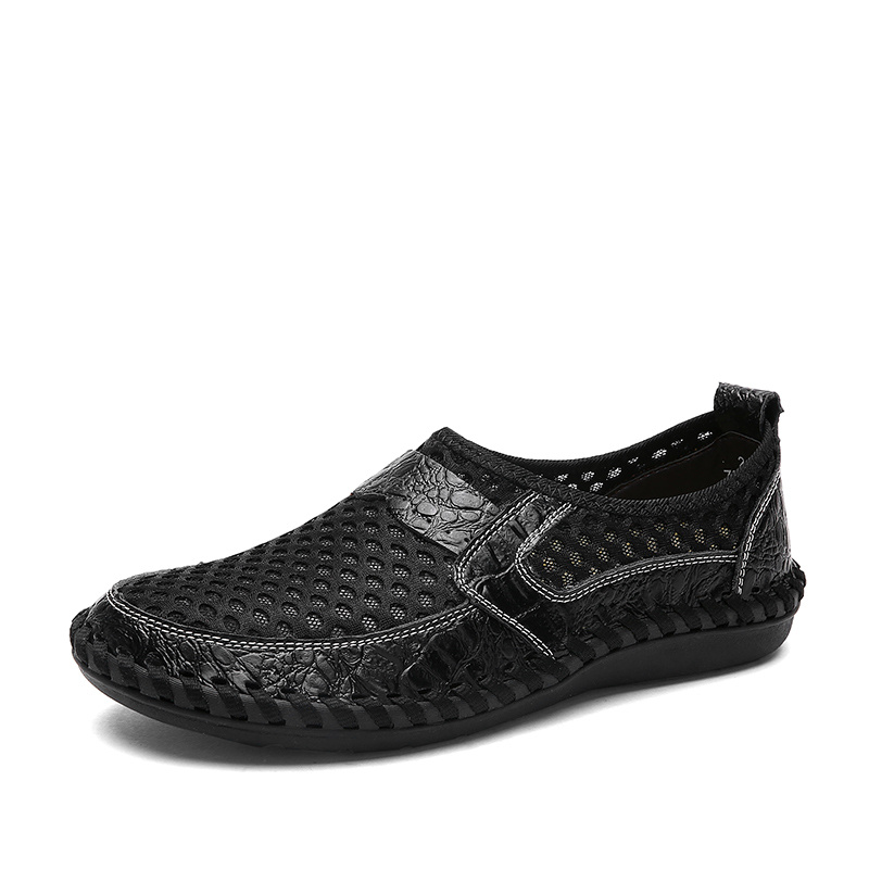 Image of Men's Outdoor Sport Casual Shoes With Fabric Upper, Breathable And Cool, Slip-on Design, , Soft , Suitable For Men's Summer Daily Wear And Driving