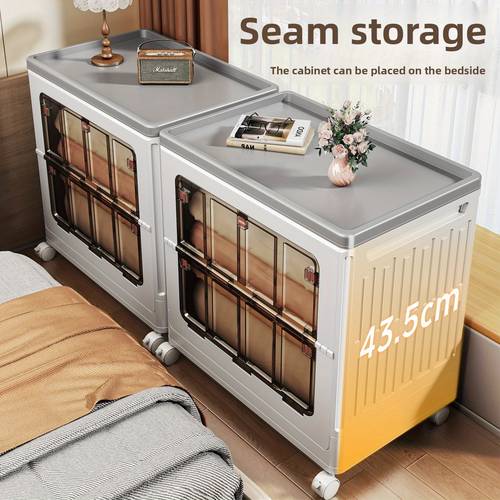 item picture 150l 240l large capacity collapsible outdoor storage box with wheels and lid waterproof thickened plastic material high quality plastic storage container multi purpose organizer for bathroom bedroom kitchen and under bed