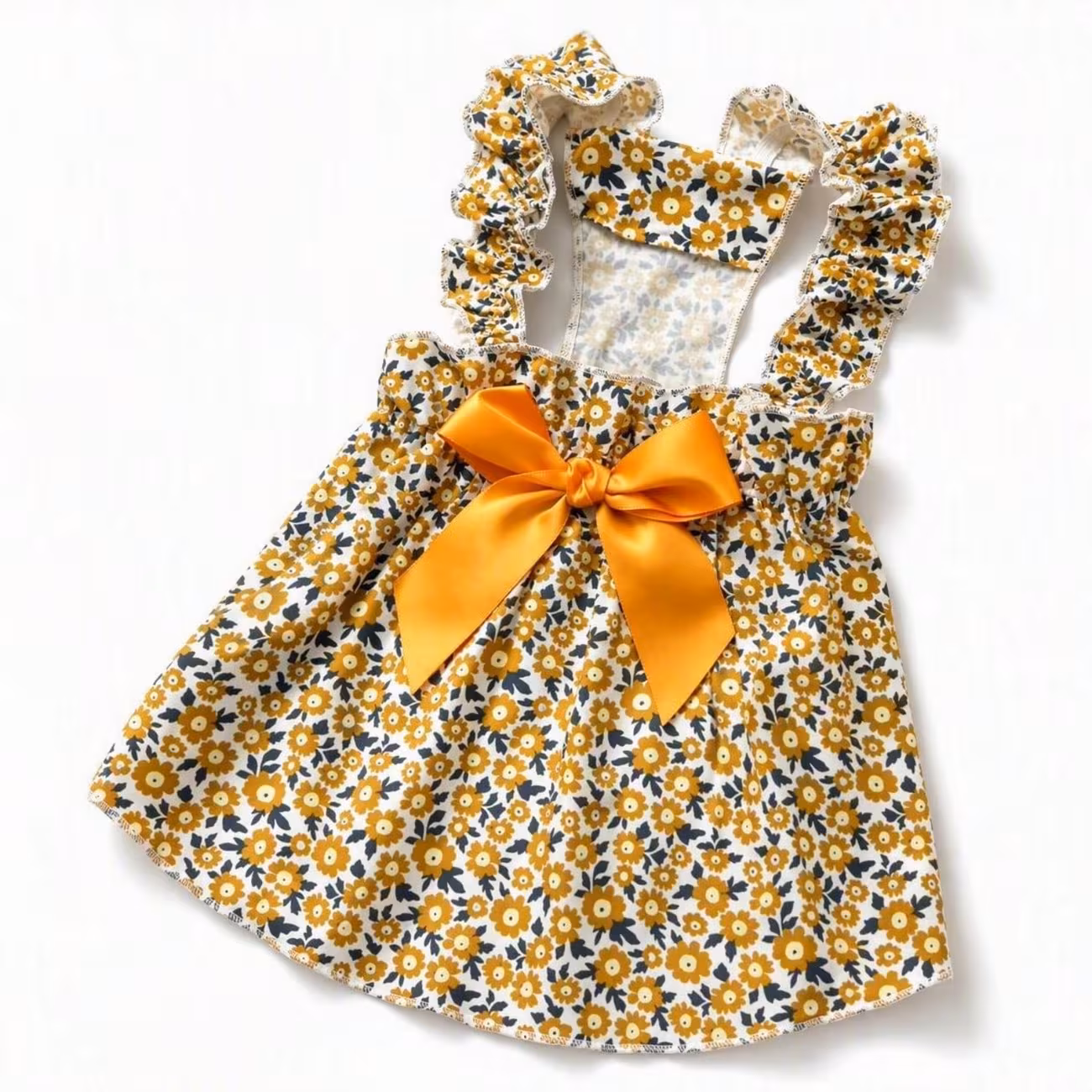 1pc small dog summer dress floral printed ruffle strap pet cami dress with back bow cute puppy clothes for bichon poodle daily outfit Product details 19