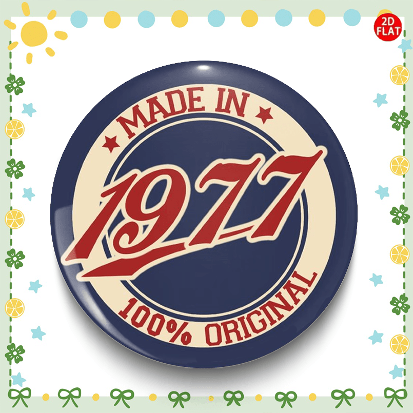 TEMU (2d Flat) Retro 1977 2026 Latest Cartoon Anime Plastic Pin/brooch/badge, Suitable For Small Additions Like Clothing, Hats, Backpacks â Fashion