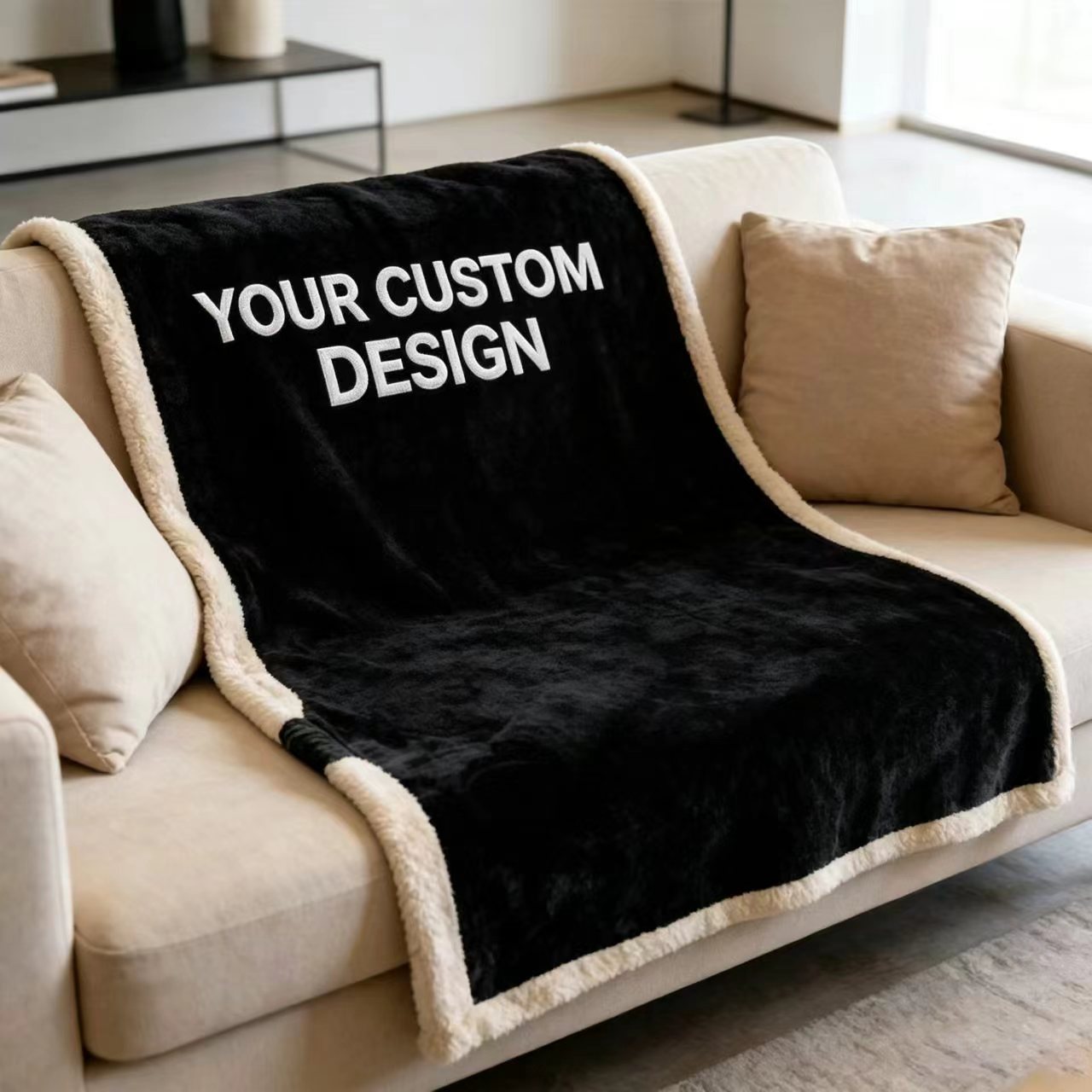 TEMU [customization] 1pc Personalized Photo Custom Pattern Flannel Blanket, Lightweight And Soft Blanket, Gift Blanket For