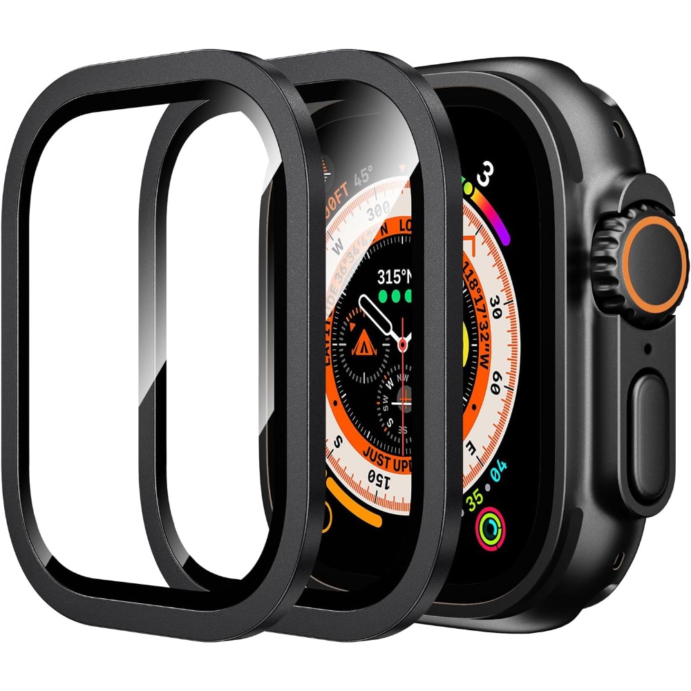 TEMU 2pcs Screen Protector - Touch Sensitive, , Titanium Alloy Frame   9h Tempered Glass, Lightweight Protective Film, Suitable For Watch Ultra/ultra
