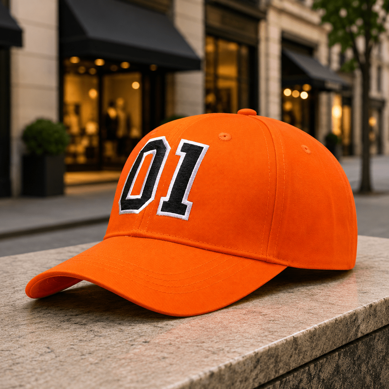 TEMU 1 Gorra de béisbol naranja 01 de coche de carreras, , transpirable, ajuste ajustable, para de golf y pistas de carreras, uso en todas ,