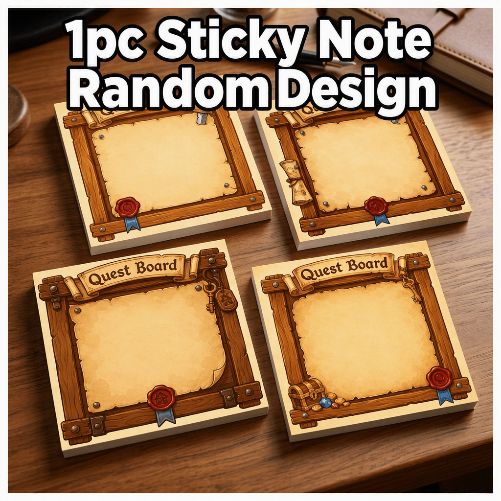 TEMU Board Sticky Notes - 3x3 Inch Rpg Desk Memo Pad (50 Sheets/pad), Unique Gamer Office Supply & Geeky Novelty Gift (1pc Random Design)