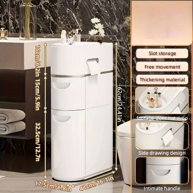 item picture bathroom narrow space storage cabinet toilet side space saving multi functional storage cabinet