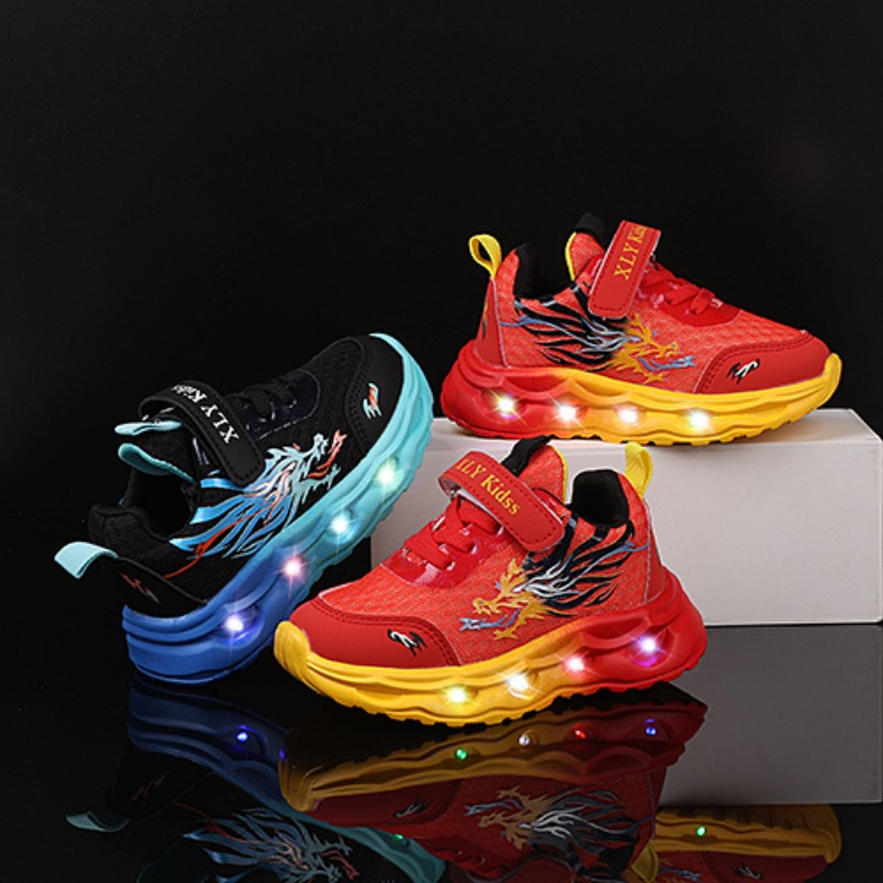 2024 new led light sneakers lightweight closure Temu South Africa