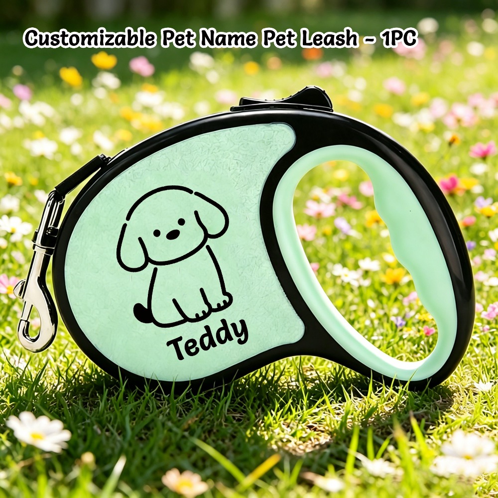 Personalized Stretch Pet Leash with Customizable Name
