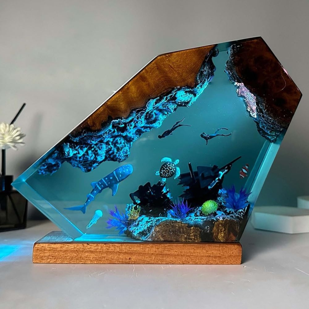 TEMU 6-inch, Resin Light - Multifunctional, Adjustable Glow, Suitable For Living Room, Bedroom Or Office Decor, Bedroom Bedside Table Decor, For