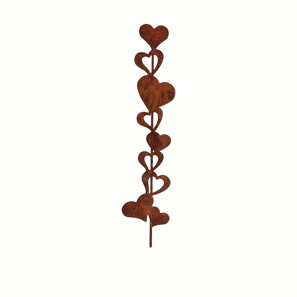 TEMU 2d Flat, [2d Flat] 1pc Rust-colored Heart Acrylic Decorative , Heart-shaped , Suitable For Mother's Day, Easter, Christmas, And Holidays, A