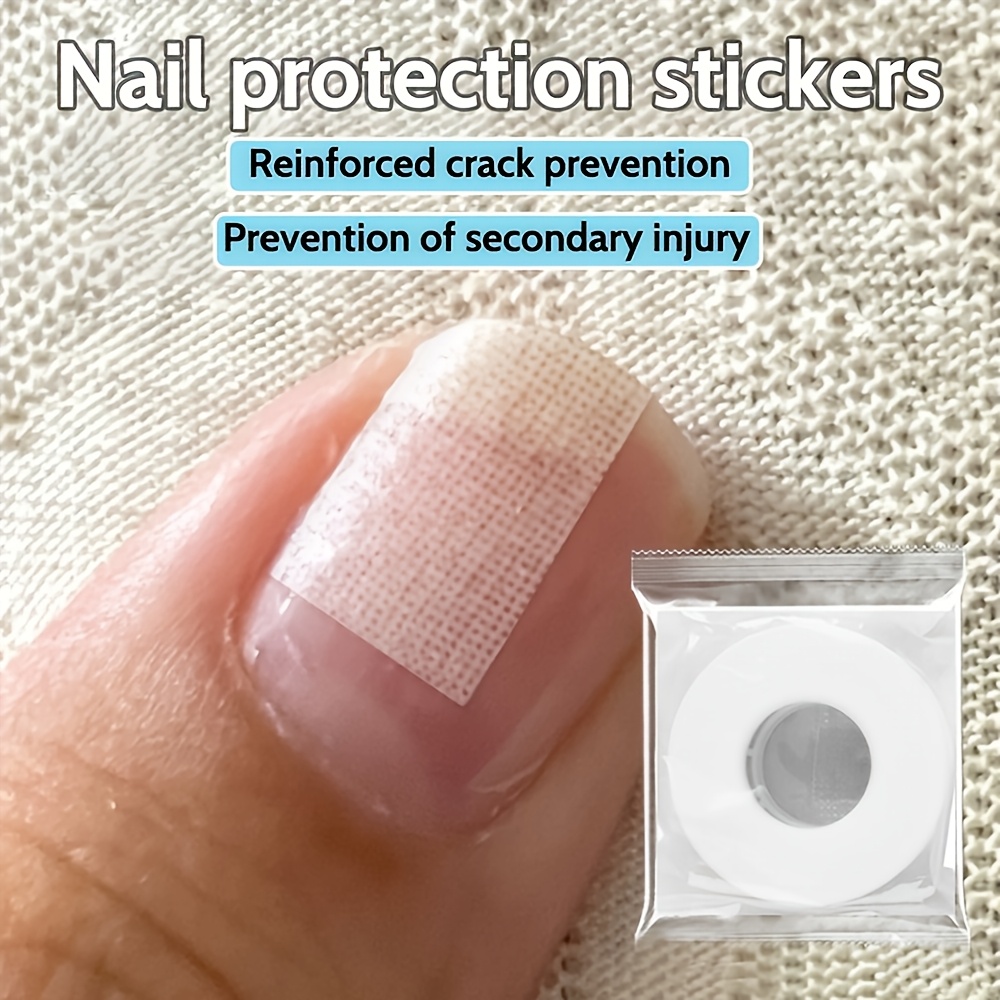 the overall length is 354 34 inches   2 nail patches that are   breathable and waterproof designed to strengthen nail   to avoid breakage   nail biting and   as well as damaged nails