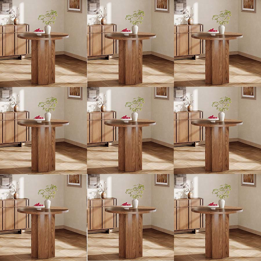 Image of -inch Table Suitable For Two, Perfect For Small Kitchens Or Living Rooms, Walnut End, Ideal For Christmas Holiday Decoration