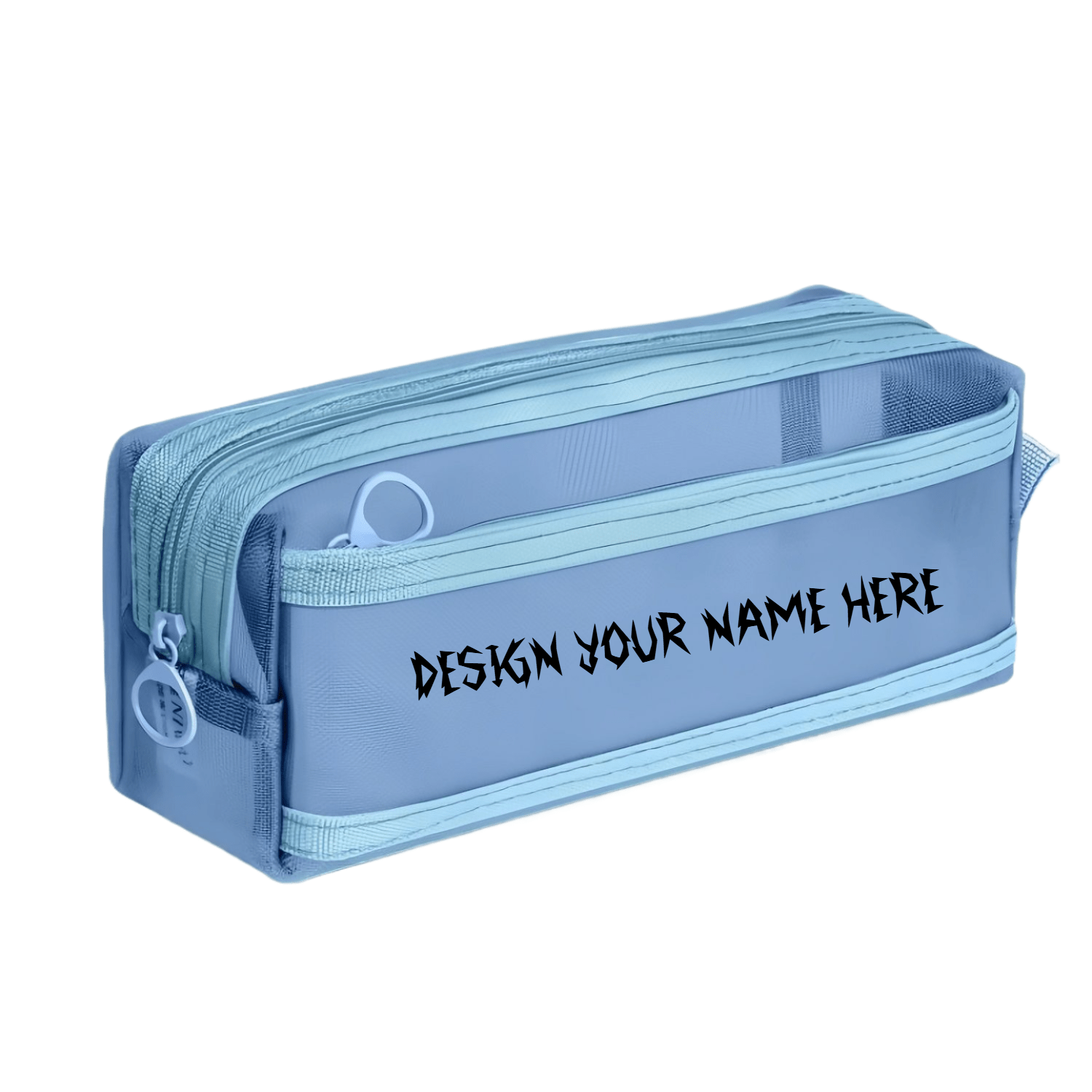 TEMU ["Personnalisation] 1pc Sac de Cosmétique Double Épaisseur en avec Personnalisé, Pochette de Papeterie Portable Grande Fournitures de Bureau