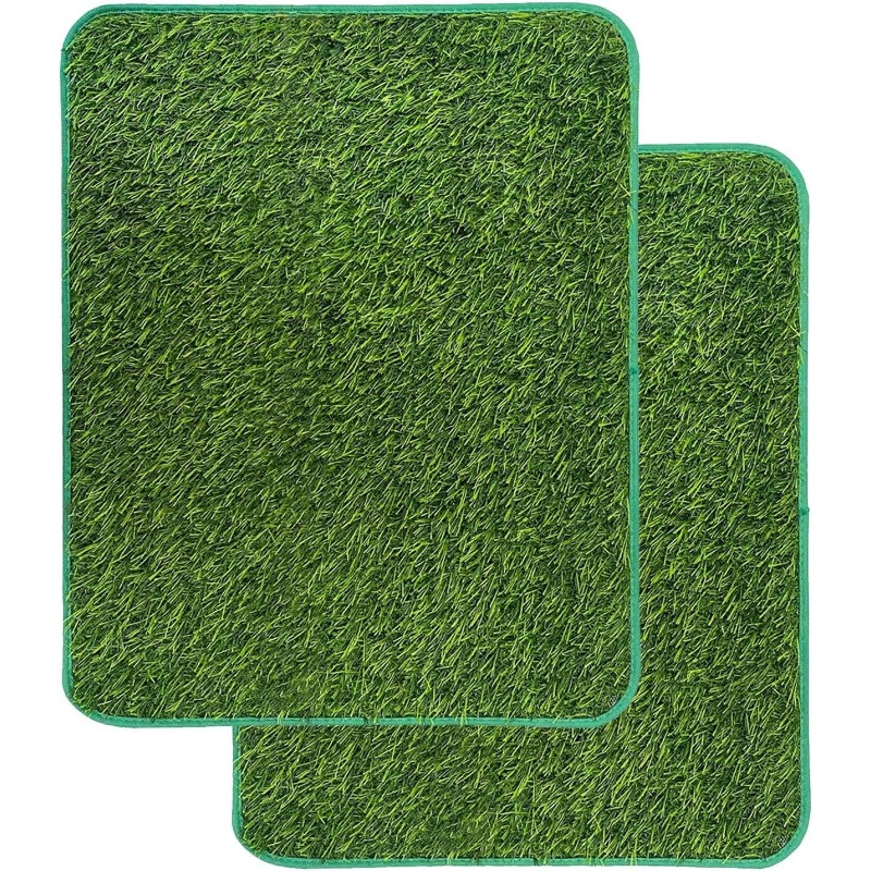 TEMU 2 Pack Artificial Grass Dog Toilet Replacement Lawn - Washable Odor-resistant Fast-draining Turf Mat Suitable For Balcony, Apartment & Indoor