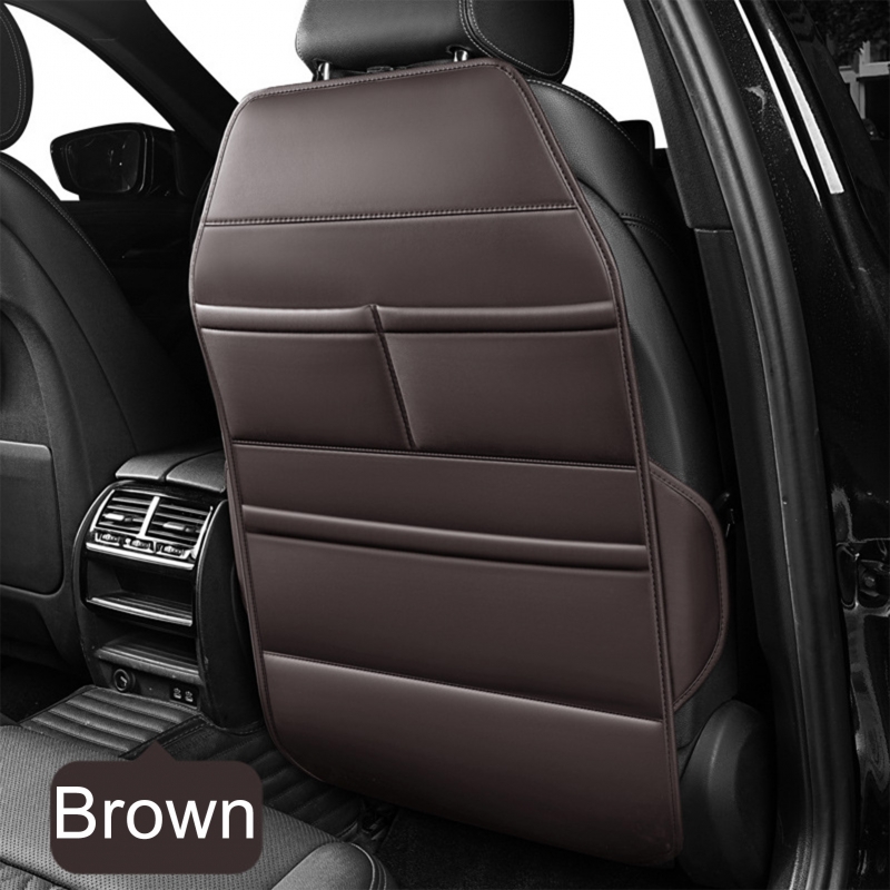 Car Seat Back Organizer Faux Leather Material Multifunctional Large Capacity Storage Bag Compatible with Various Car Models