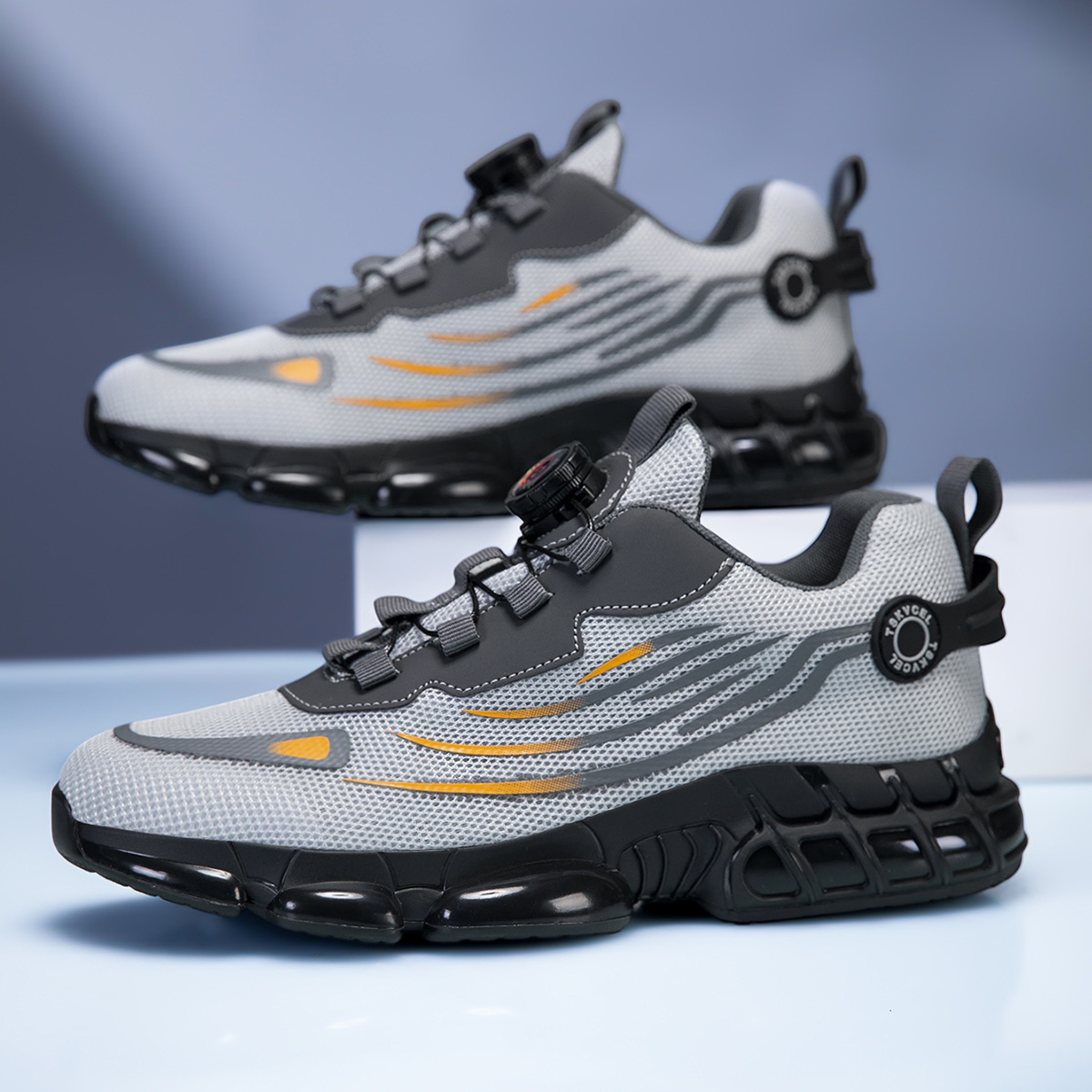 Image of Men's Casual Sports Shoes With Rotating Design For Easy , Lightweight And Breathable Running Shoes Suitable For Daily Wear, Work, Travel, And Outdoor Activities