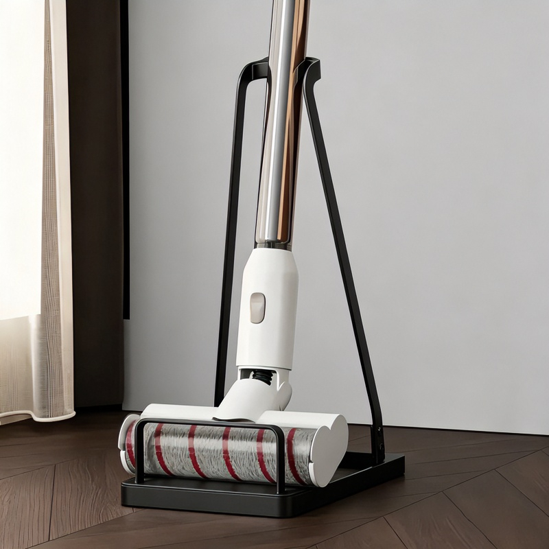 TEMU Support pour aspirateur, Rangement autoportant pour aspirateur balai, Étagère de rangement, Étagère de classement, à étagères ouvertes, Convient