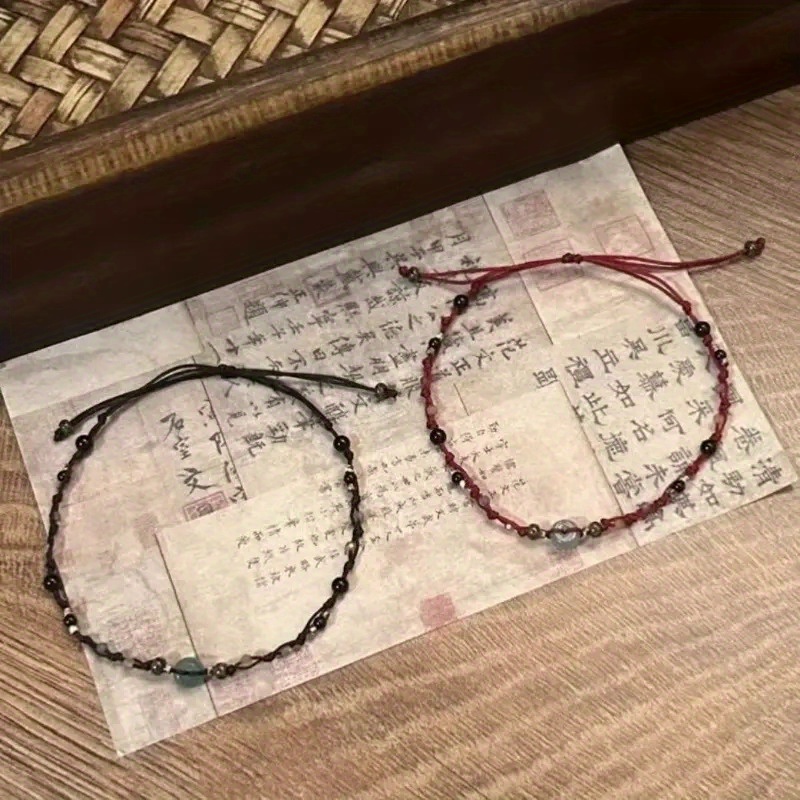 Retro Chinese Handmade Woven Bracelet, Couple Gift