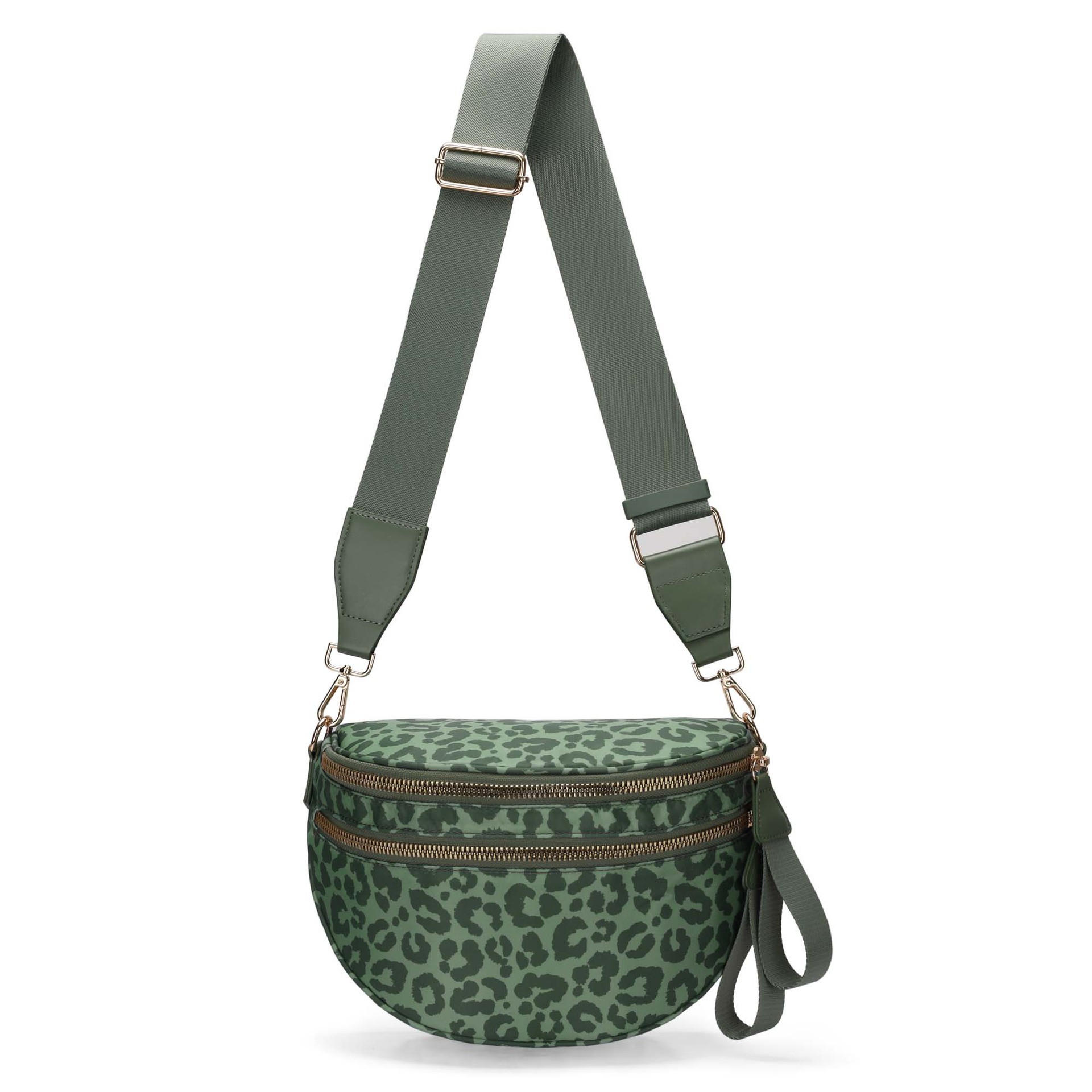 TEMU 2026 New Arrival: Leopard Print Waist Bag And Shoulder Bag For Women - Trendy, Versatile, Large Capacity Oxford Cloth Shell Bag, Casual And
