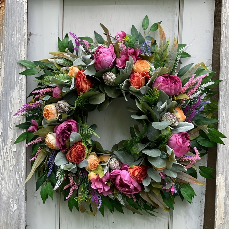 TEMU A Spring Wreath | Natural Farmhouse Aesthetic, And Plant-like Materials | Front Door Decor, Living Room , Holiday Ornaments (christmas/easter/thanksgiving/halloween/hwatu) And Event Decorations