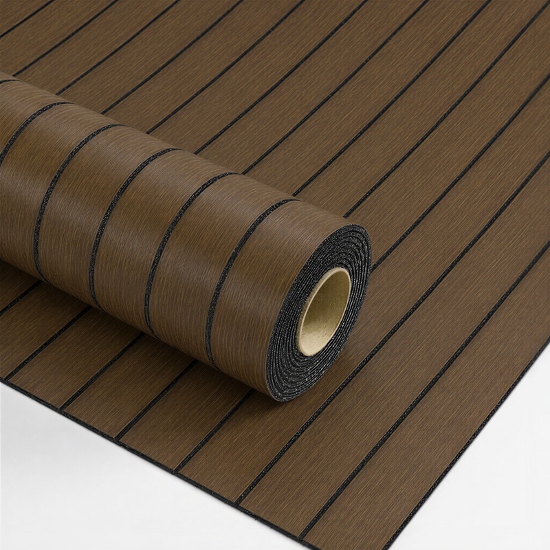 Image of Peel And Stick Pvc Slat Wall Panel 60cm X 300cm Self-adhesive Thick Wood Grain Wall Soundproofing Wall Panels For Walls And Ceilings