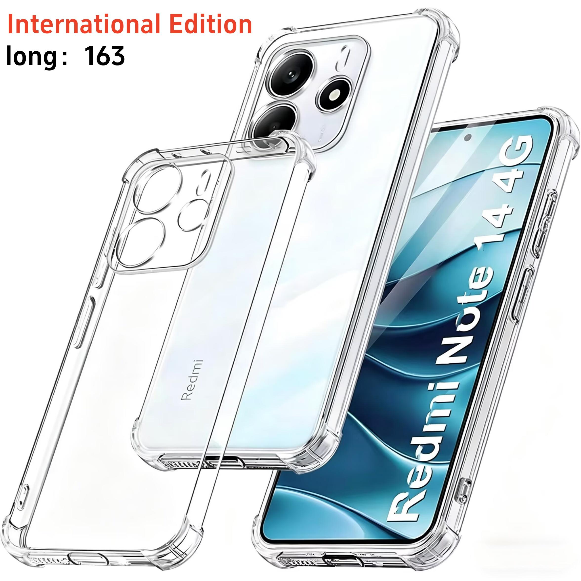 TEMU para Teléfono - para Redmi Note 14 5G Note 14 4G Note 14S Note 14 SE, Carcasa de TPE Antigolpes Anti-Amarilleo - Transparente, Cubierta