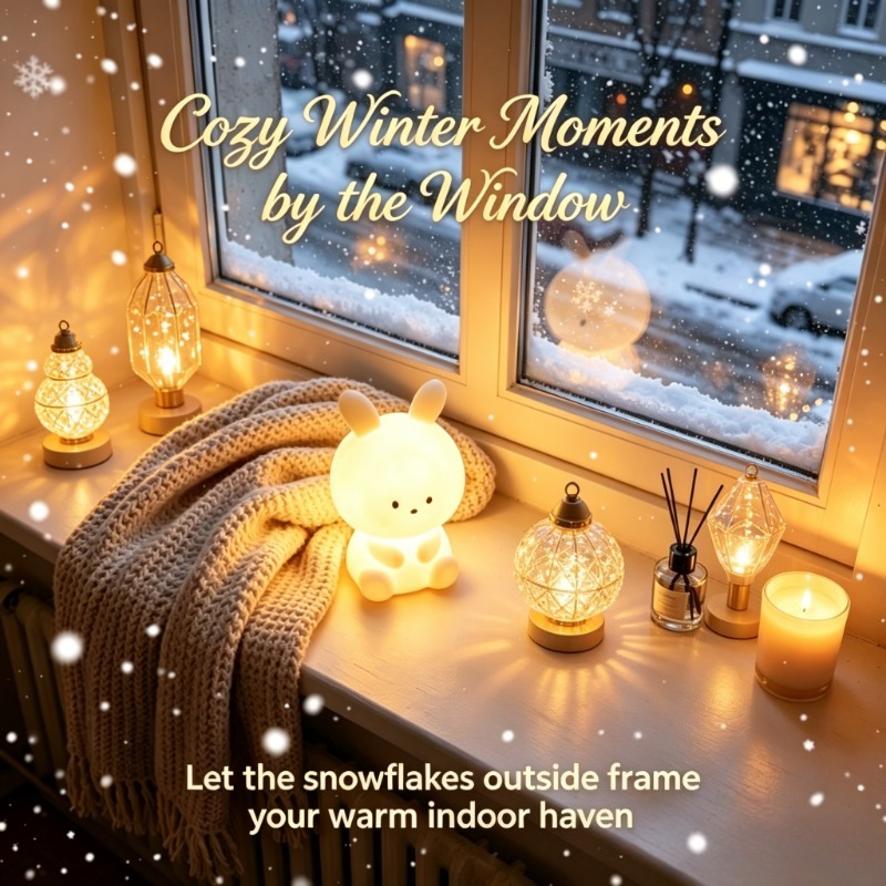 Image of Mini Night Light | Rabbit Sculpture Lamp | Lighted Decoration | Desk Lamp, Suitable For Party Lighting, Indoor Bedroom Bedside Decoration Or Display - Can Be Used As A Holiday Gift