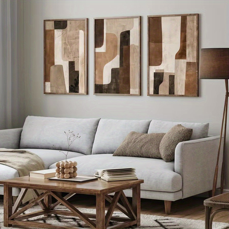 YPY Abstrakte Wandkunst In Orange – 60x90 Cm, Mit Schwarzem L-Rahmen, Moderne Leinwand Für Wohnzimmer & Flur