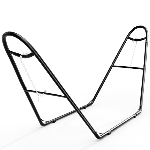 universal double hammock stand 550 pound capacity heavy duty hammock stand for outside fits 14 hammocks black