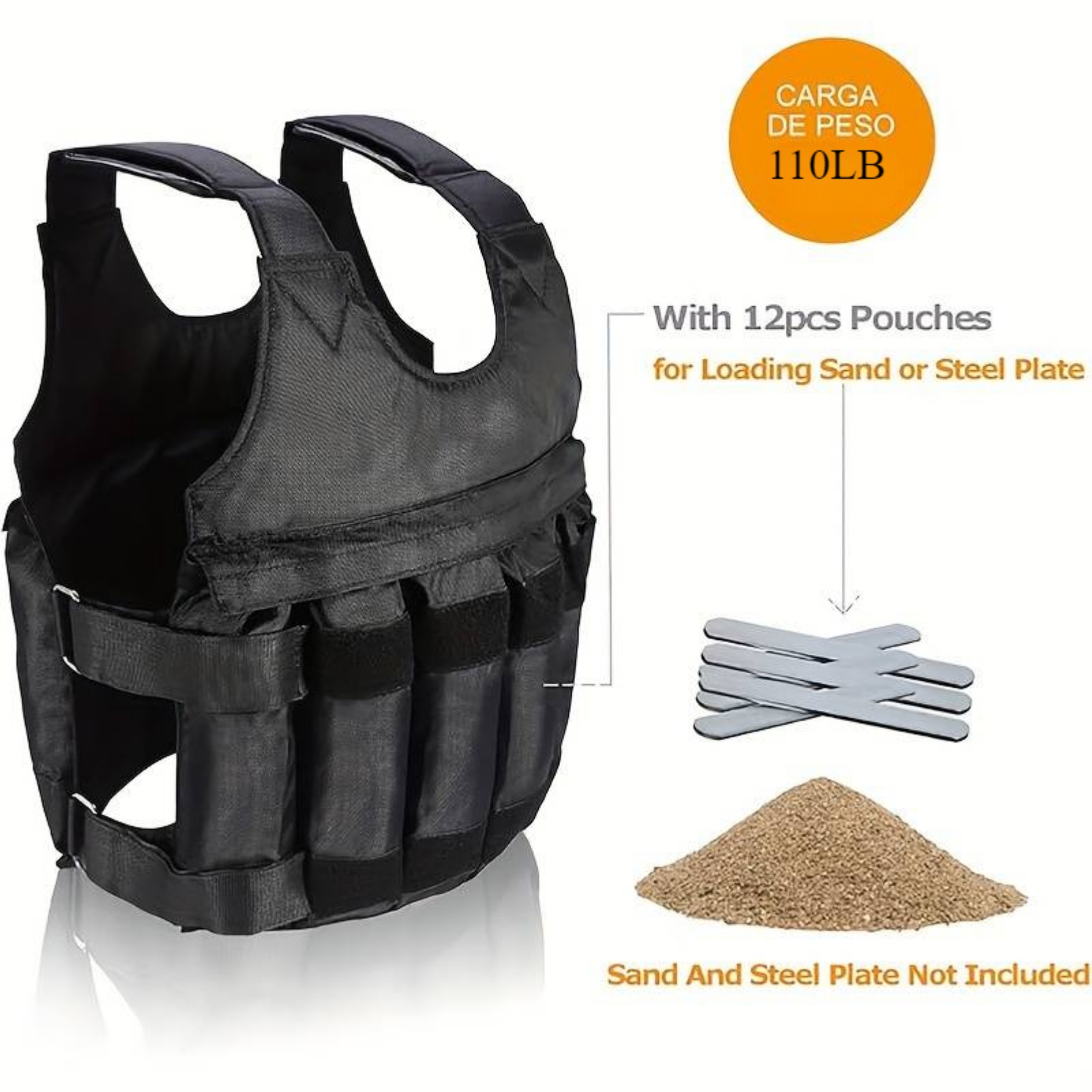 Lifting Belt Sand Filled Weight Vest 50 Kg Weighted Training Vest