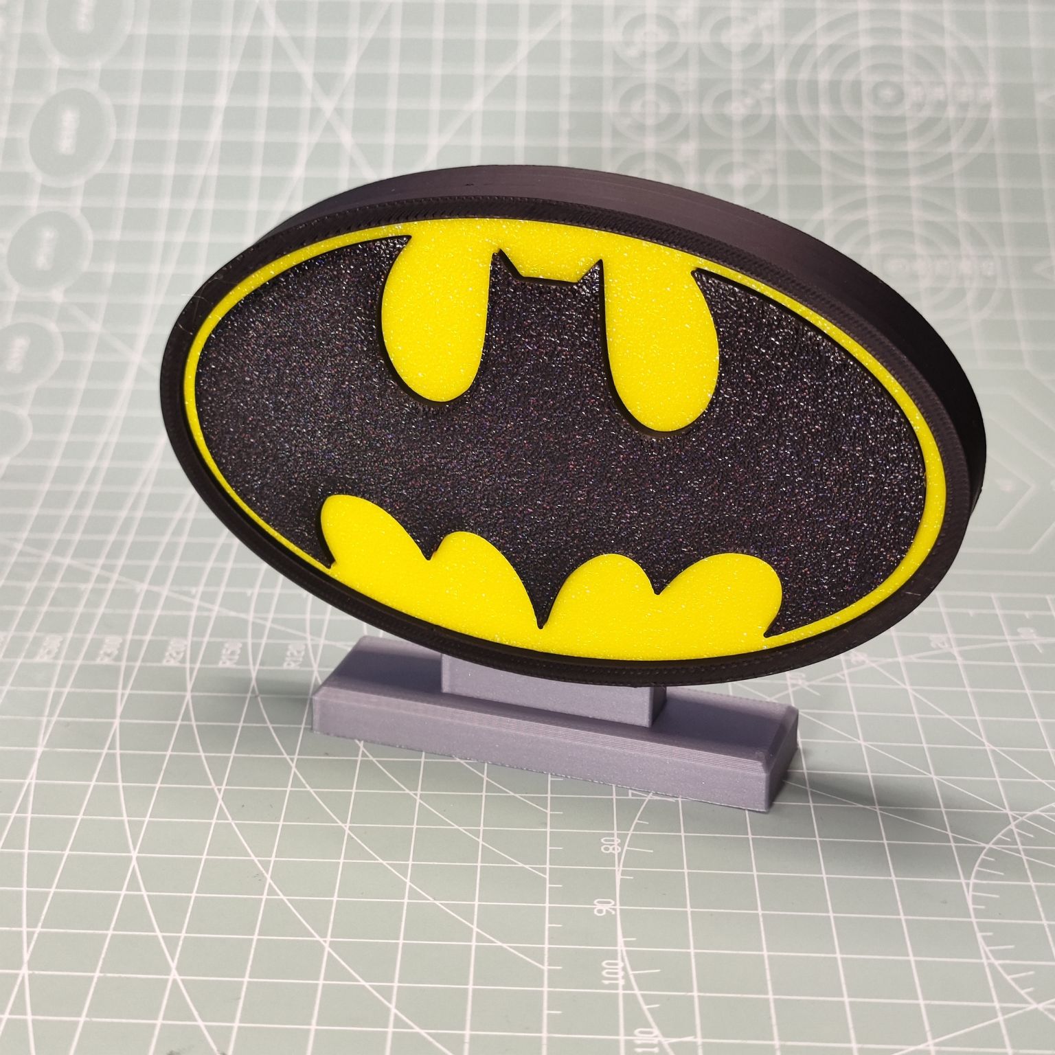 Image of [warner Licensed] Batman Logo Standee Figure With Flash & Green Lantern - Resin Collectible Suitable For, Office, Decor, Themed Displays - Iconic League Characters For Fans