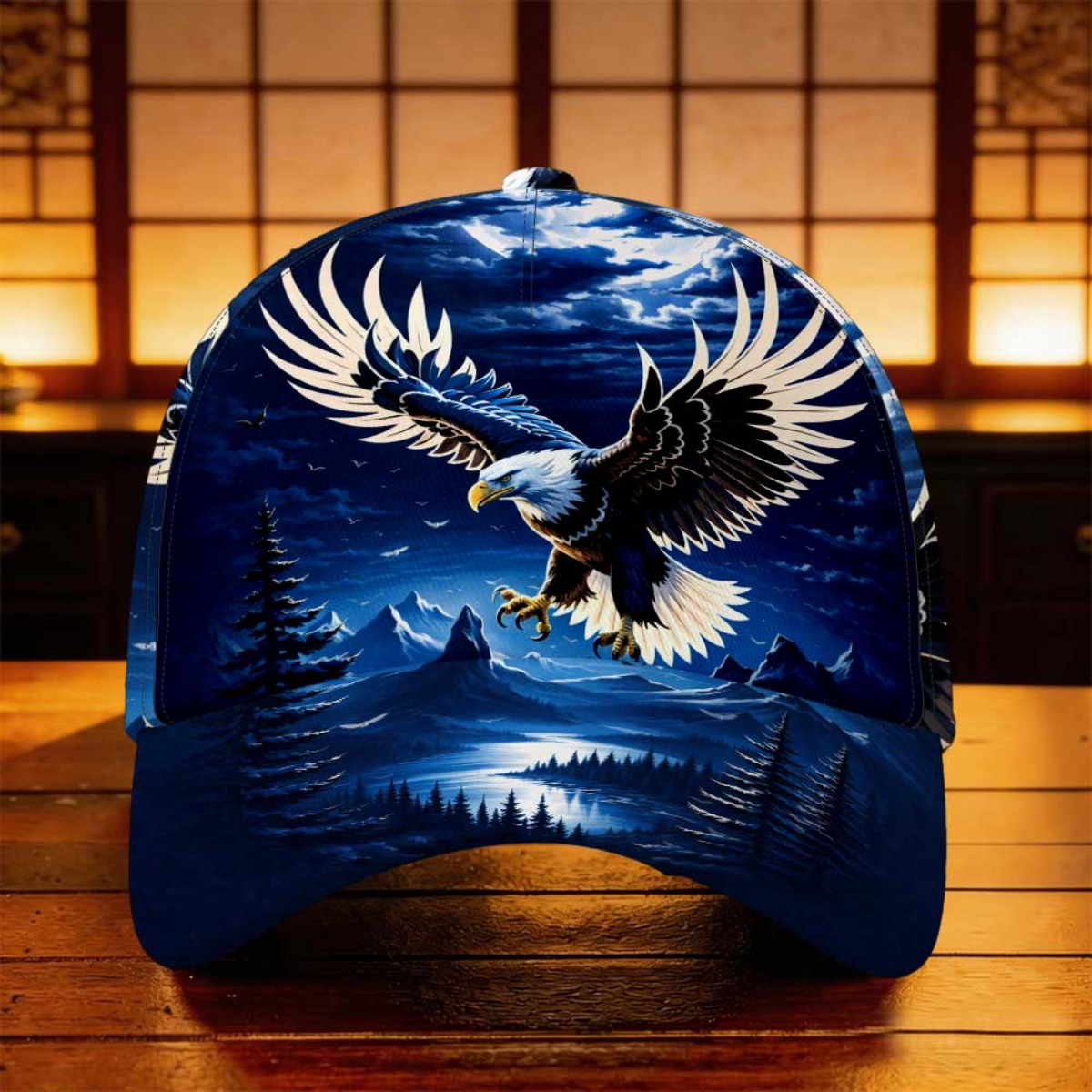 TEMU 1 pièce Casquette de baseball rétro majestueux à 5 panneaux avec d' - Légère, adaptée pour le cyclisme, la pêche, les sports de , casquette de