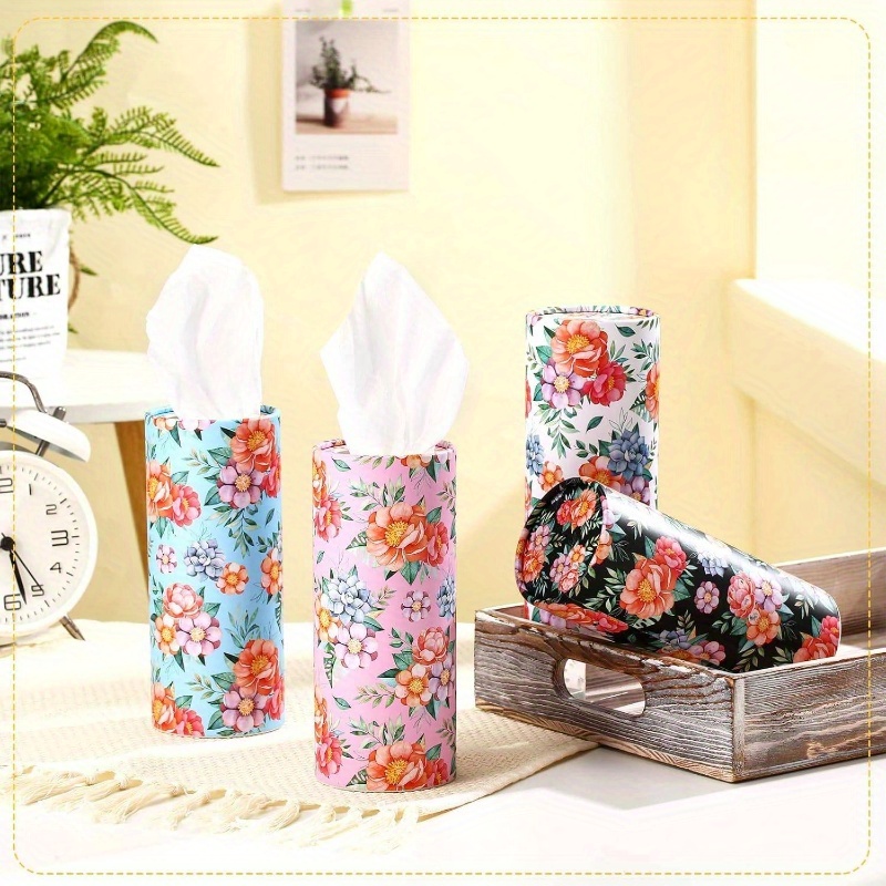 8 pack car tissue holder with facial tissue bulk cylinder car   for   for cup holder box round container colorful   car tissue holder travel essentials vibrant design durable construction   sturdy construction road   Product details 6