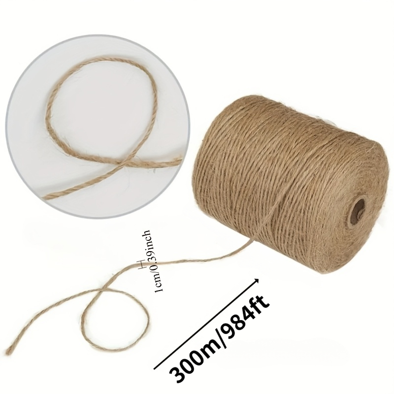 Temu – TEMU 300m/984ft Natural Premium , Suitable For Cat Scratching Posts, Crafts, Gift Wrapping, Home Decor, Gardening, And Christmas Decorations – , For