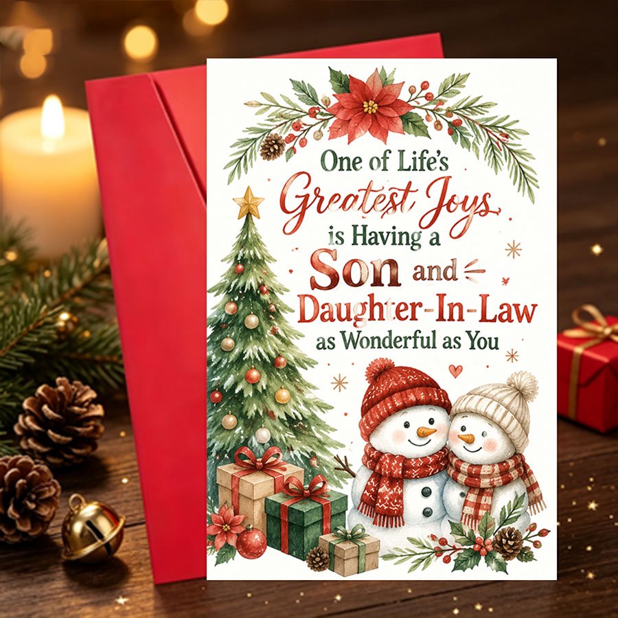 TEMU 1pc Christmas Greeting Card For - In-law, Ideal Gift For Family Bonding During