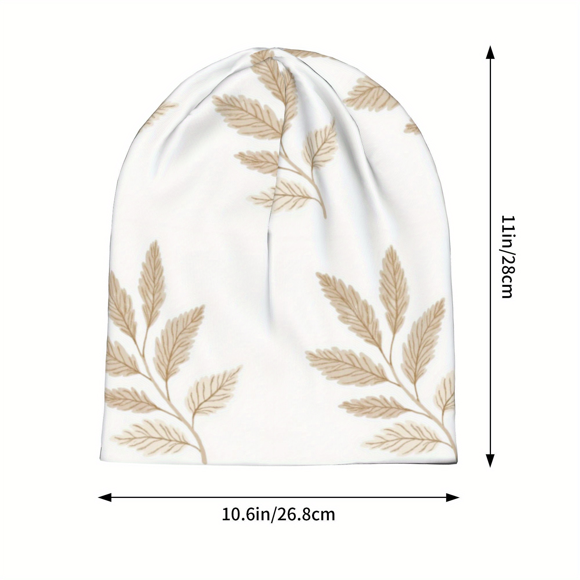 Autumn Spring Beige Leaves Thin Hat Bonnet