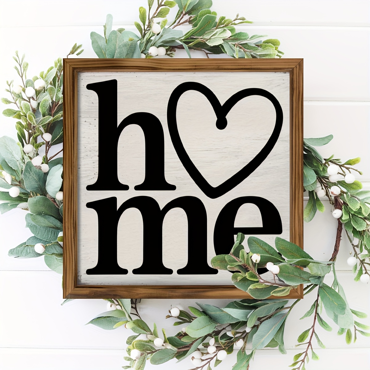 TEMU A Rustic-themed Wall Decor Piece With The " A Warm ." This Heart-shaped Vintage Wooden Plaque Is Perfect For Decorating Various Spaces Such As