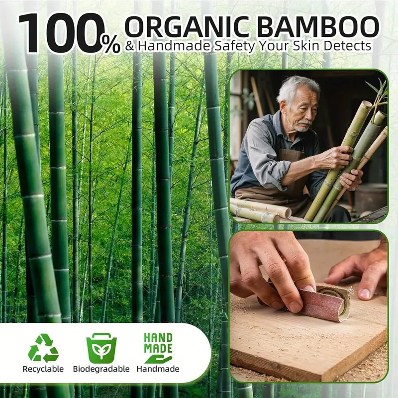 16 5 inch natural bamboo wood back scratcher with curved long handle back scrubber for women reach handmade like durable massager ideal fathers day gift practical present back massager adjustable back scratcher back scratching tool handmade look sturdy construction longhandle scratcher elderly aid Product details 1