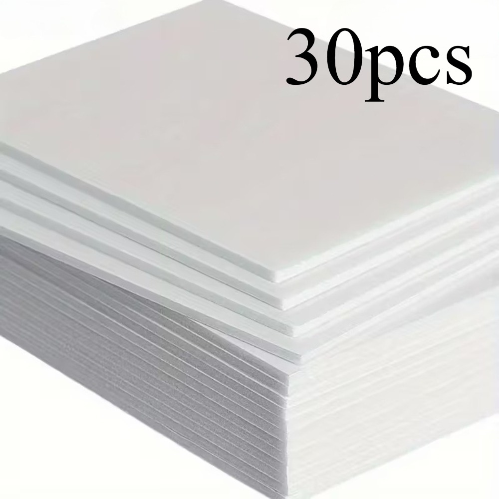 TEMU 30 White Foam Boards With Thick Polystyrene Cores, Suitable For Baking, Crafting, Art Projects, And . The Boards Are Durable And Easy To Clean,