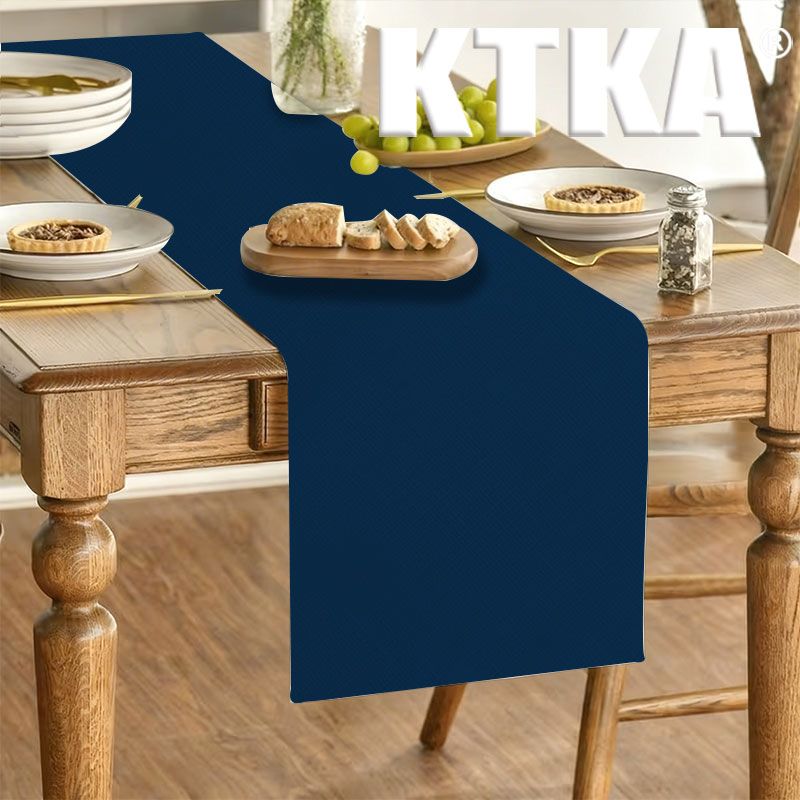 TEMU Runner da monopezzo blu navy con stampa 2D, per San, compleanni, matrimoni, feste, picnic e riunioni - per decorare e il tavolo da