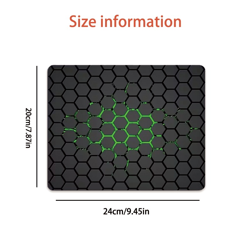 TEMU 1pc Computer Mouse Pad, 7.87 X 9.45 Inches, Rubber Mouse Pad, Office Mouse Pad, Soft Desk Mat For Computers, Suitable For Home And Office, Desk