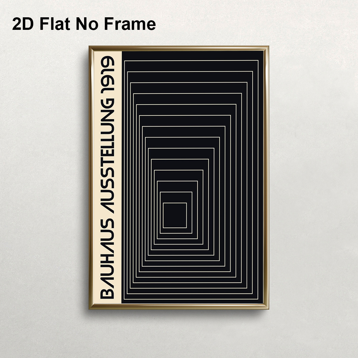 TEMU 2d Flat, 2d Flat 1pc Frameless Canvas Poster Bauhaus Exhibition 1919 Abstract Geometric Square Wall Art Canvas Painting Bedroom Living Room Wall