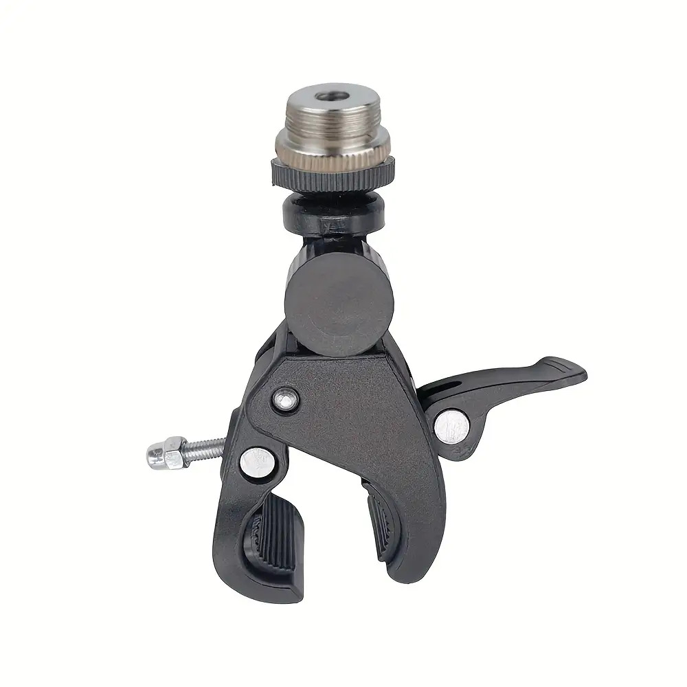 Microphone Crab Clamp, 1/4" To 5/8" Thread Microphone Clamp, Drum Microphone Stand, Microphone Stand, Desktop Holder, Drum Rim Mount
