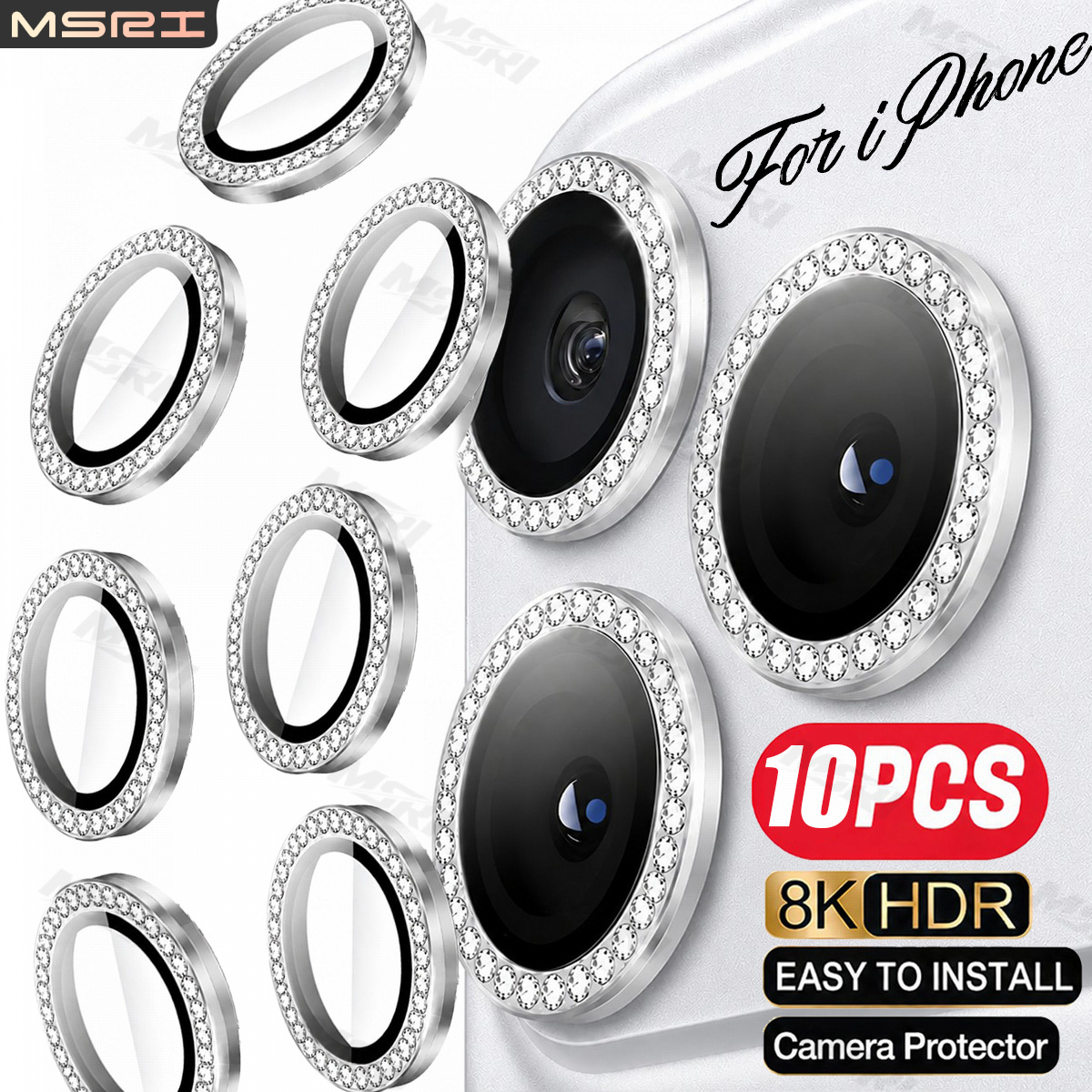 TEMU 10pcs Set (silvery Diamond ) Suitable For Iphone 18 Ultra/18 Pro Max/18 Pro/17 Pro Max/17 Air/17/16 Pro Max/16 Plus/16/15 Pro Max/14/13/12/11