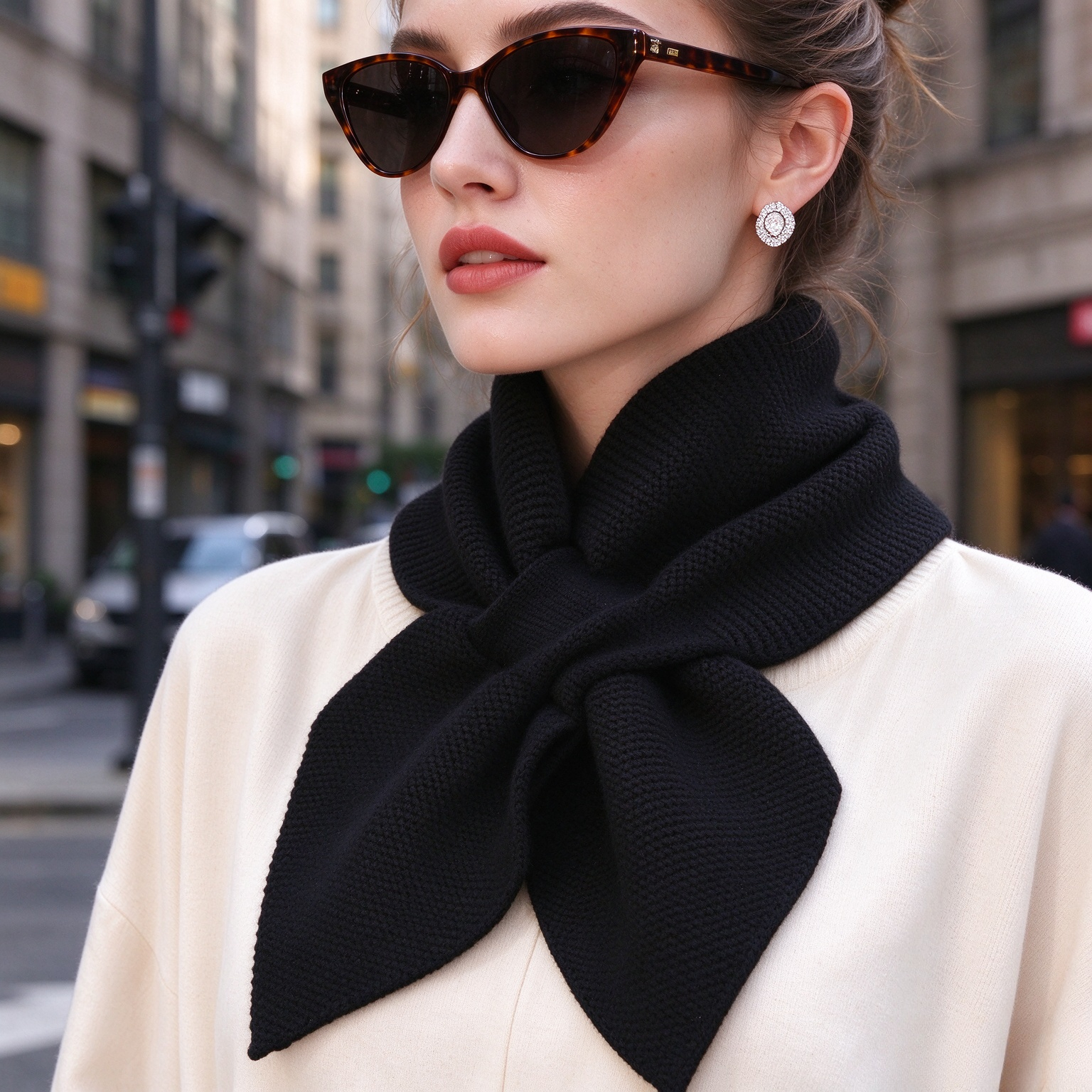 TEMU Scaldacollo Sciarpa da Donna CISILY - a di Elastico e a , Accessorio Invernale Caldo per Esterno, Casual, Ufficio, Lavabile a , per Lunghezze di