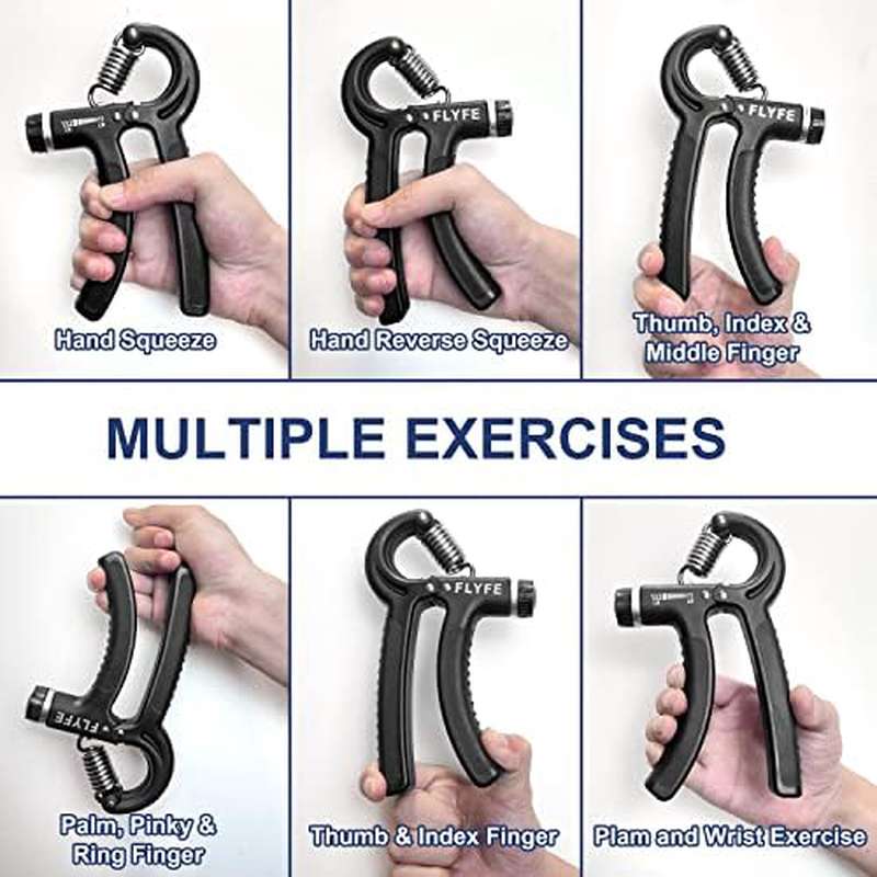 2 pack adjustable grip strength trainer with ergonomic non-slip handle & 11-132 lbs   - heavy duty hand & forearm strengthener for muscle building,   recovery, - durable plastic construction, portable manual operation for home gym, office, travel - ideal for athletes, fitness &   (beginner to advanced) - ideal for    , tennis,, weightlifting training, hand muscle trainer, workout equipment home, wrist strength trainer Product details 0