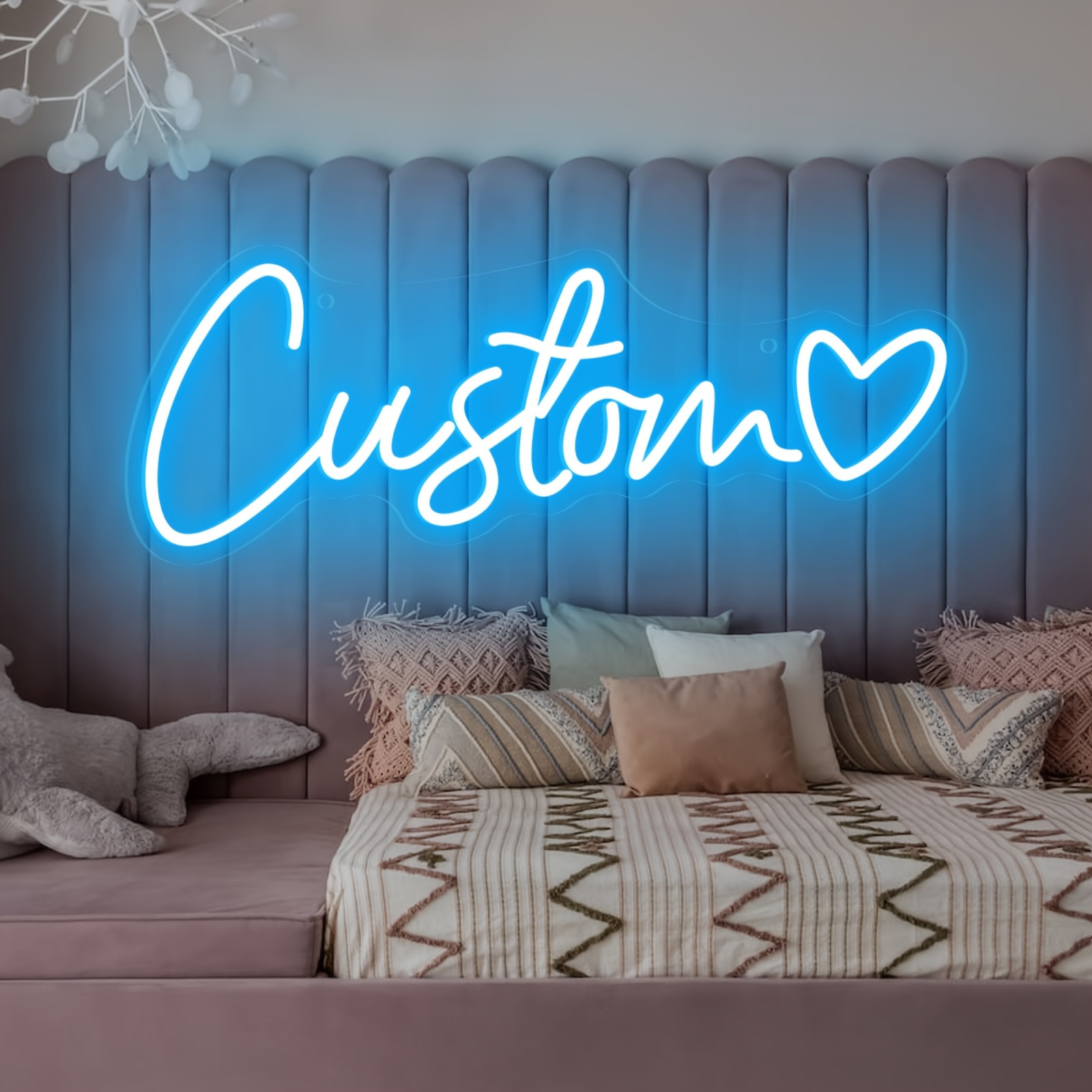 

Customizable Led Love Neon Sign With - Usb-powered & Adjustable Brightness, Bedroom , Weddings, Birthdays, Valentine's & Day Gifts, Custom Neon Sign