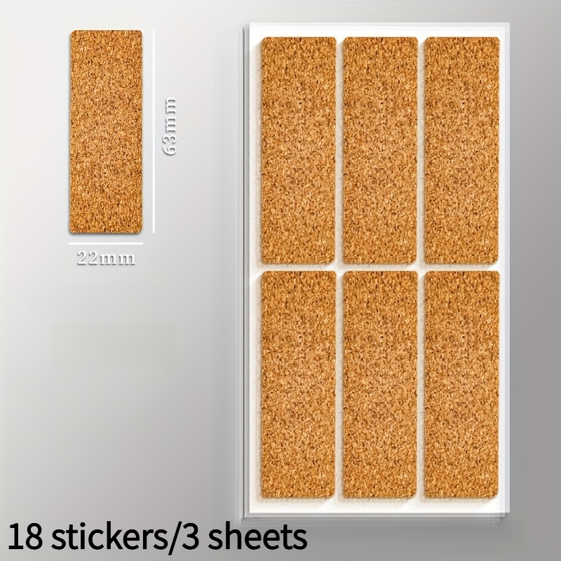 TEMU Paquete de 18/3 piezas de pegatinas de corcho vintage, adecuadas para etiquetas de oficina, almacenamiento de cocina, scrapbooking -
