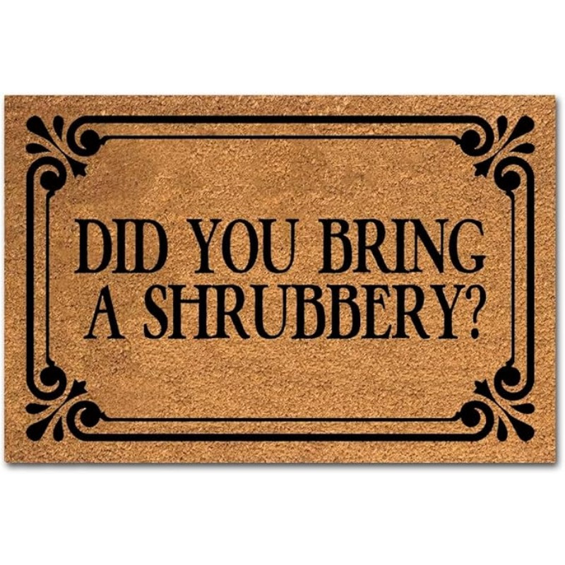 TEMU Did You Shrubbery Welcome Doormat, Front Porch Patio Decor, Entrance Way Rug, Non-slip Outdoor Doormat