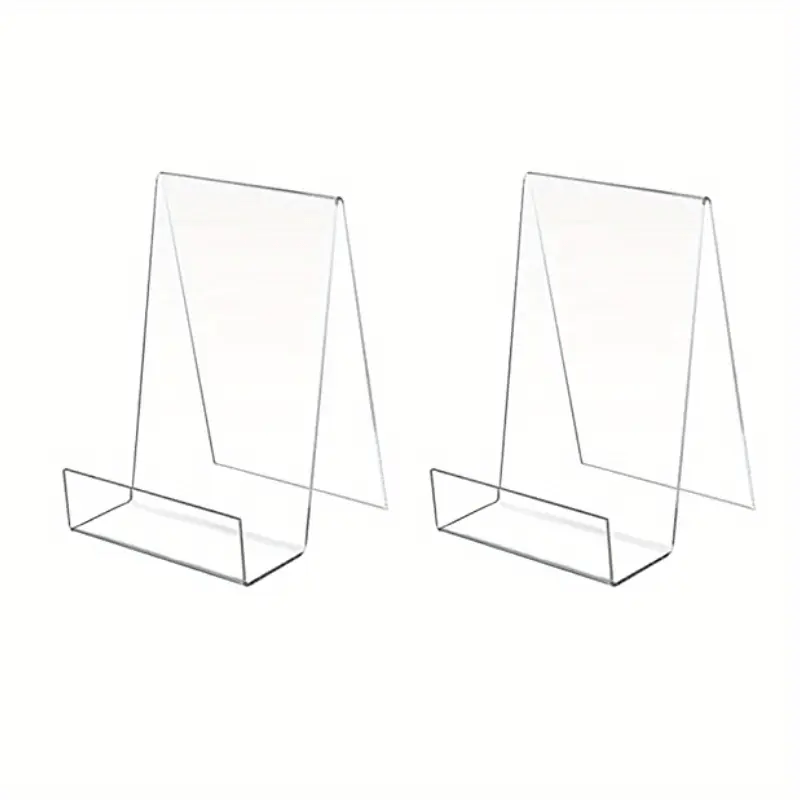 E-shop 2/4er-Pack Robuste durchsichtige Acryl-Staffeleiständer geeignet für Tablets, Zeitschriften, Poster, Kunstwerke – stabiler Sockel,