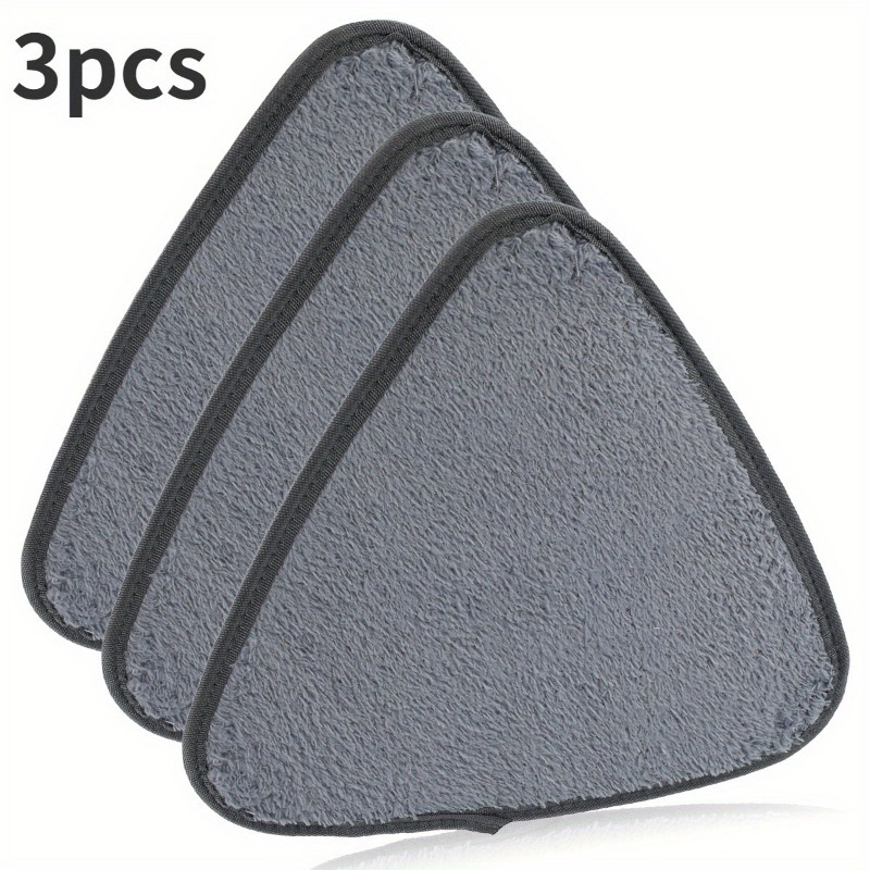 E-shop 3er-Pack Dreieck Mikrofaser-Mopp-Pads, strapazierfähige gewebte Polyester-Reinigungstücher, kompatibel mit Dreieck-Mopp-Systemen für den Heim-
